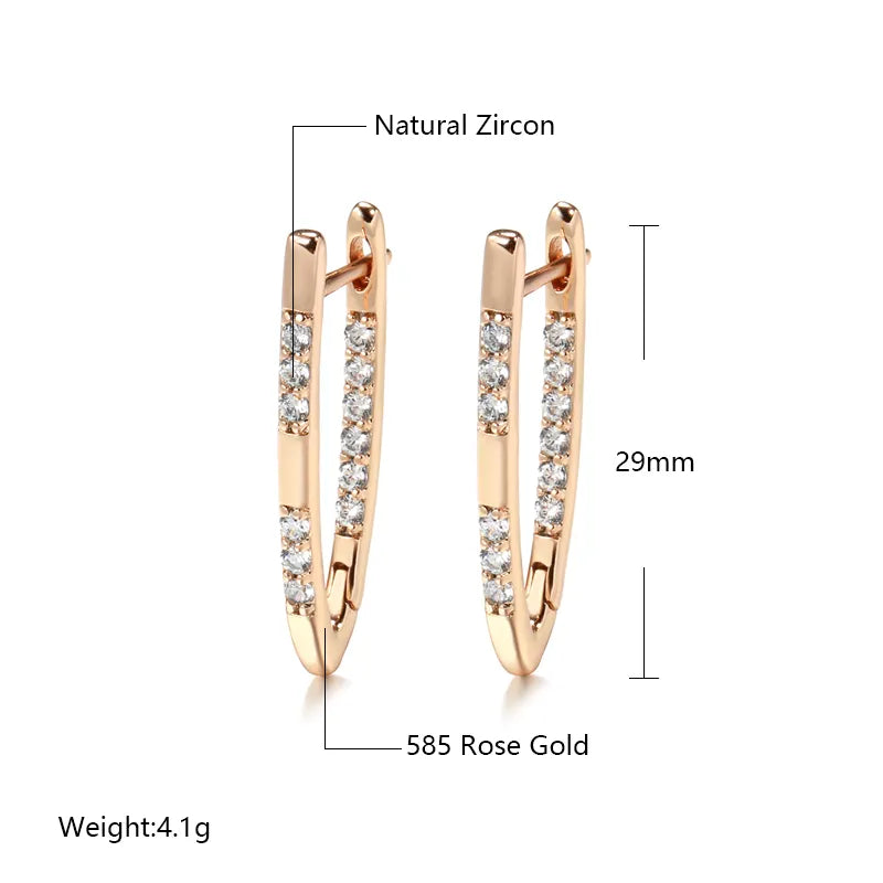 585 Rose Gold Color Earrings