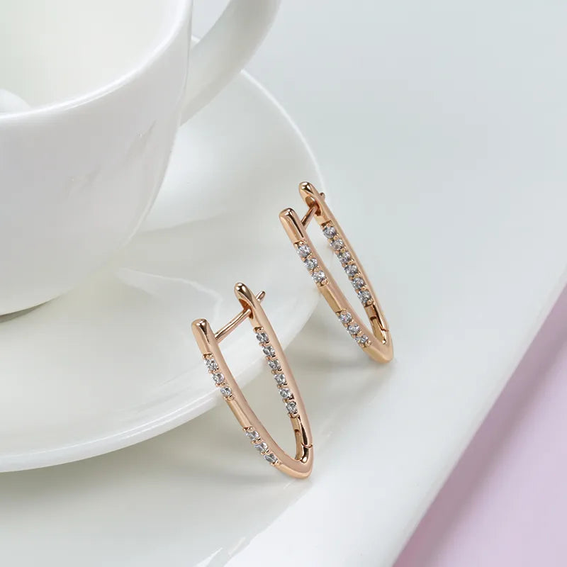 585 Rose Gold Color Earrings