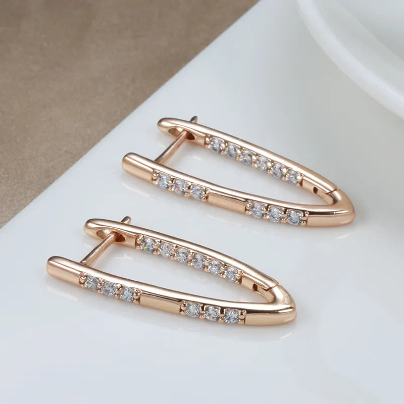 585 Rose Gold Color Earrings