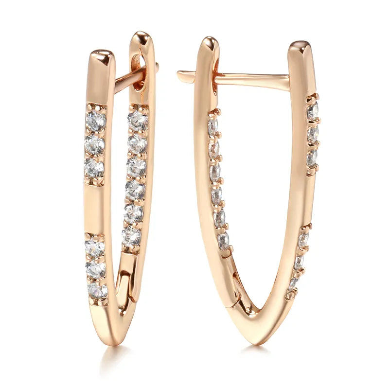 585 Rose Gold Color Earrings