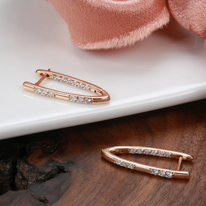 585 Rose Gold Color Earrings