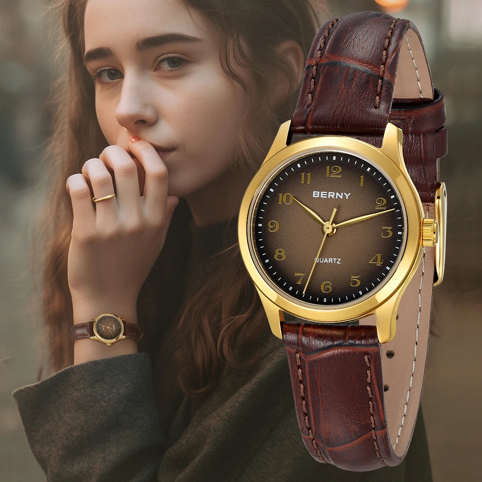 BERNY Gold Watch for Women Luxury