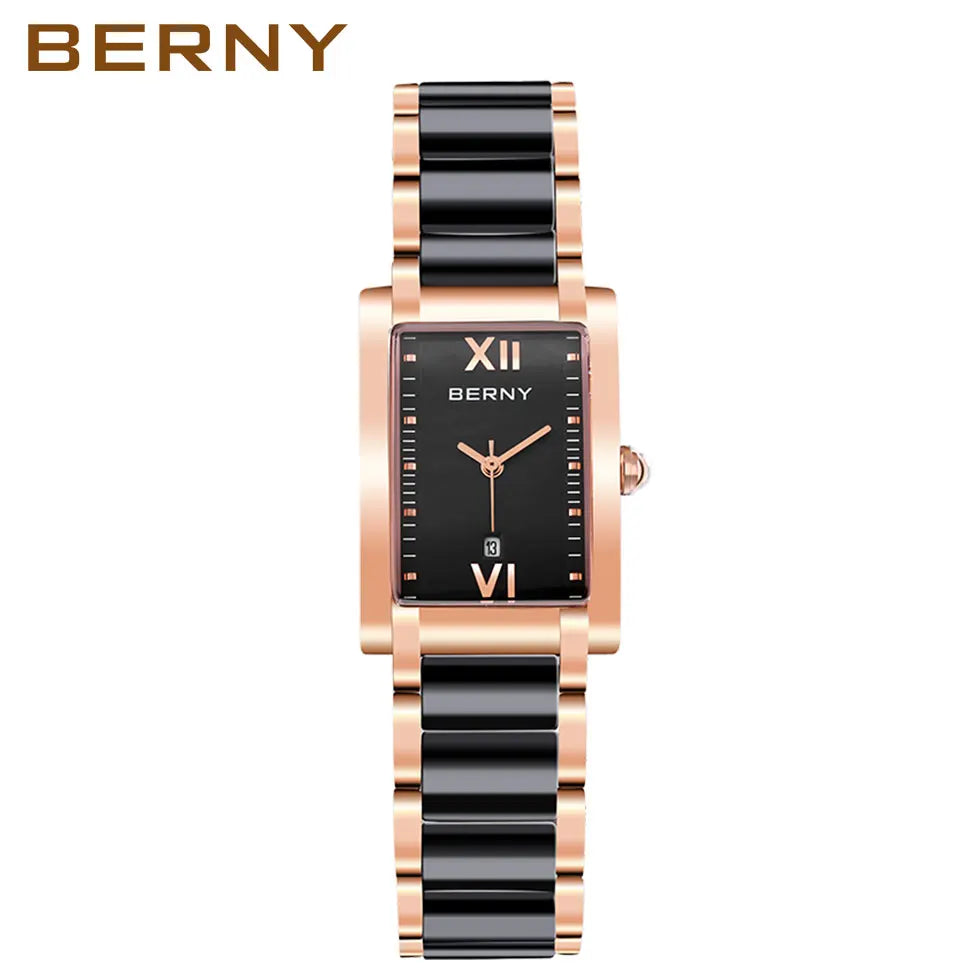 BERNY's Opulent Rectangular Ceramic Watch