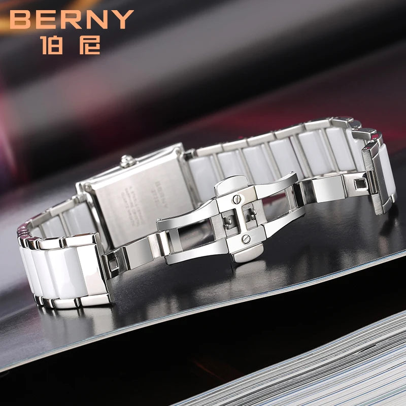 BERNY's Opulent Rectangular Ceramic Watch