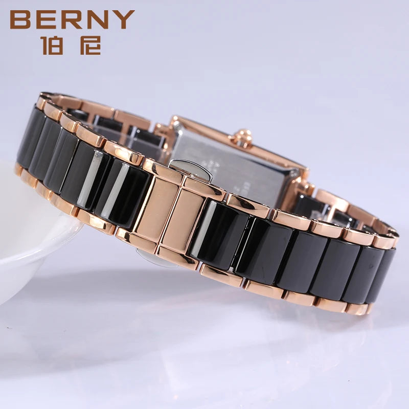 BERNY's Opulent Rectangular Ceramic Watch