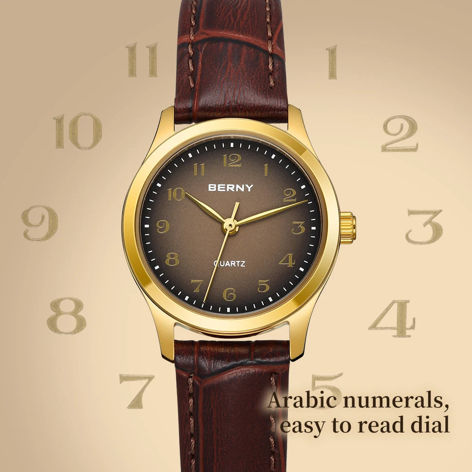 BERNY Gold Watch for Women Luxury