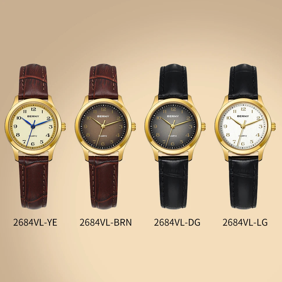 BERNY Gold Watch for Women Luxury