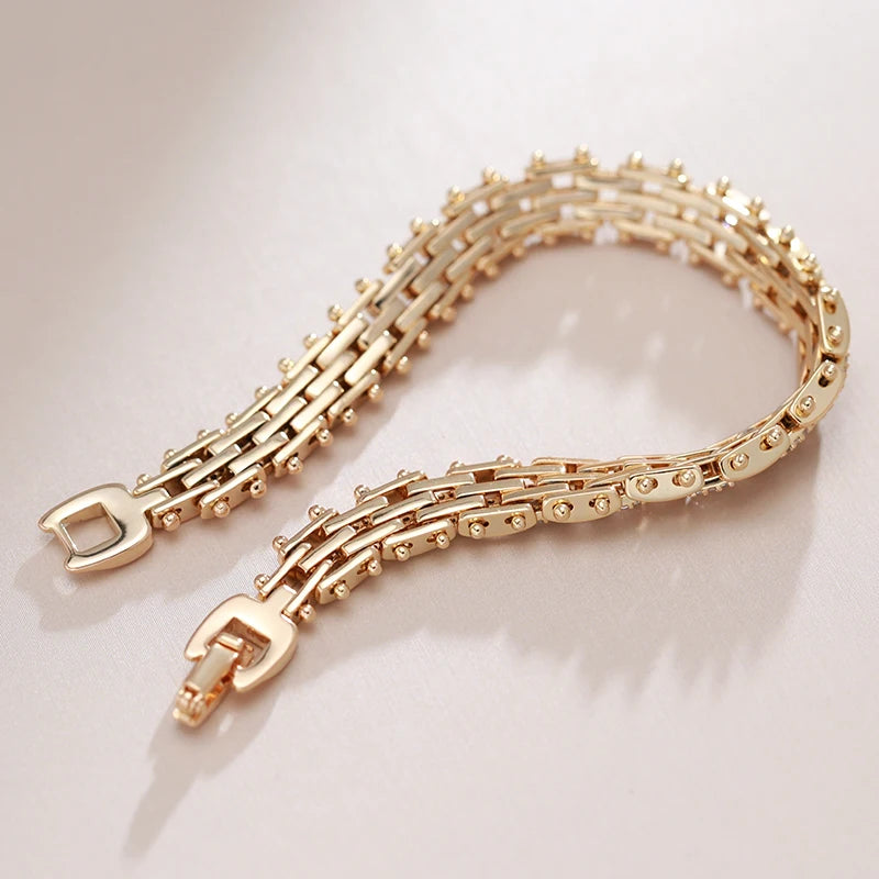 585 Rose Gold Unique Link Bracelet