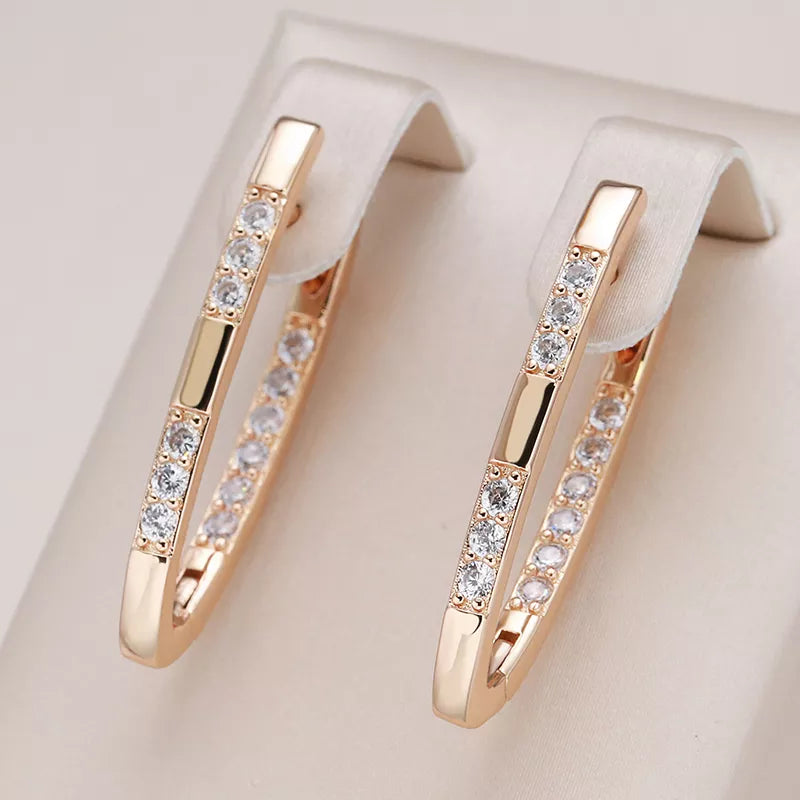 585 Rose Gold Color Earrings