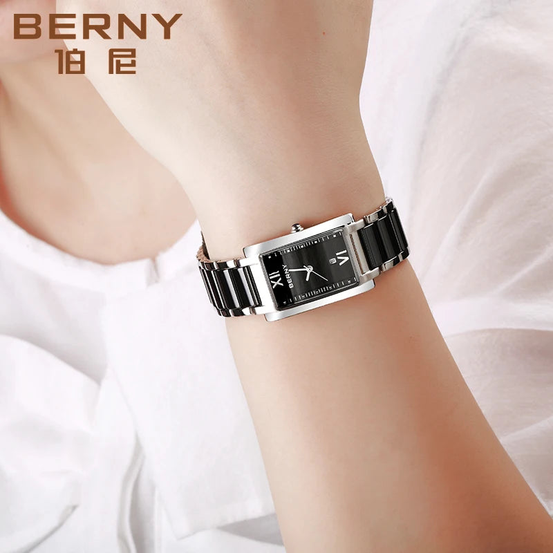 BERNY's Opulent Rectangular Ceramic Watch