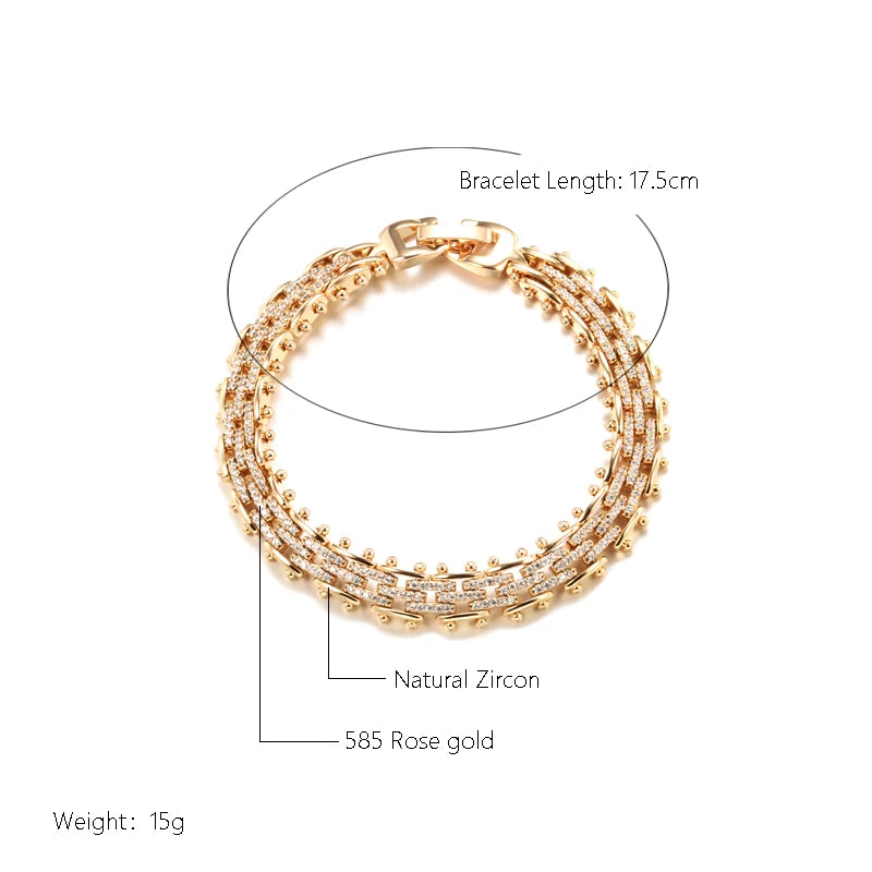 585 Rose Gold Unique Link Bracelet